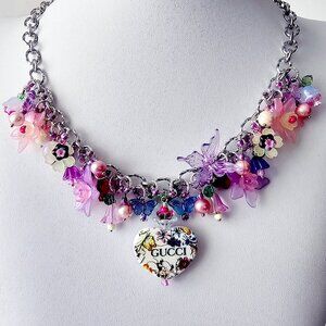 Floral Butterfly Necklace